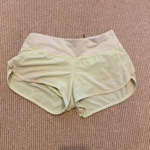 Lululemon light green shorts sz 2!